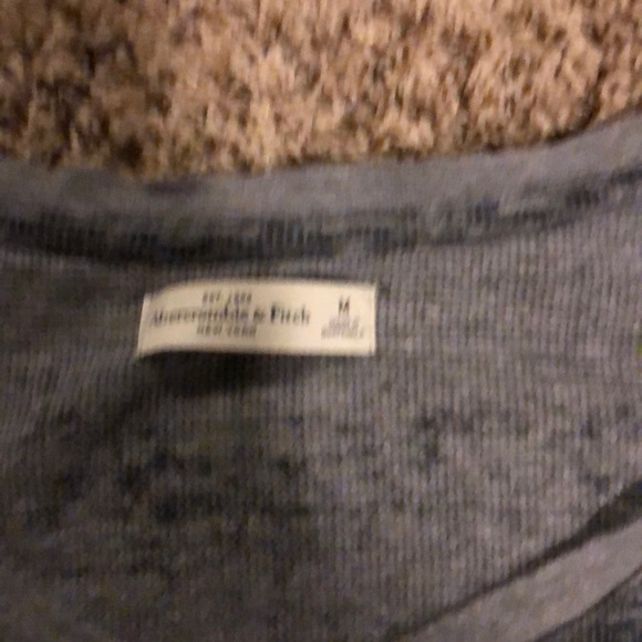 Gray Abercrombie V-neck Sweater - Picture 2 of 2
